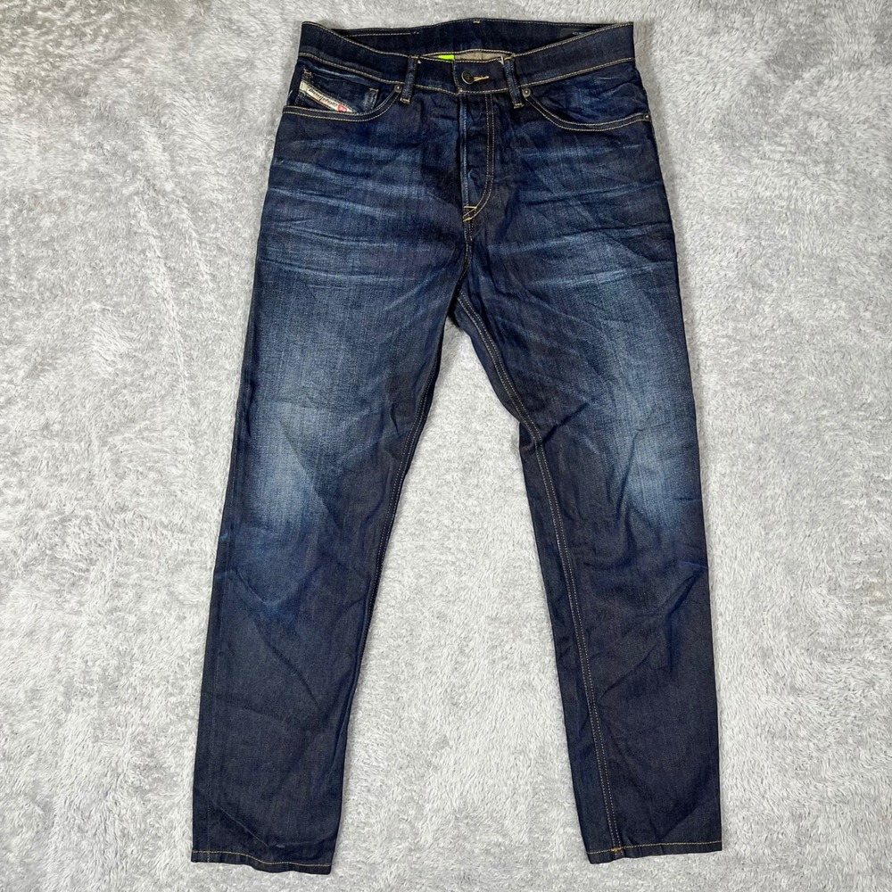Diesel D-Fining Tapered Jeans Mens 30x30 Dark Wash Indigo Stretch A01714 09A45